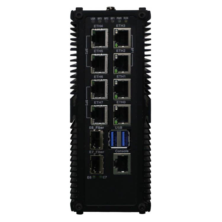 Industrial computer with multiple networking ports