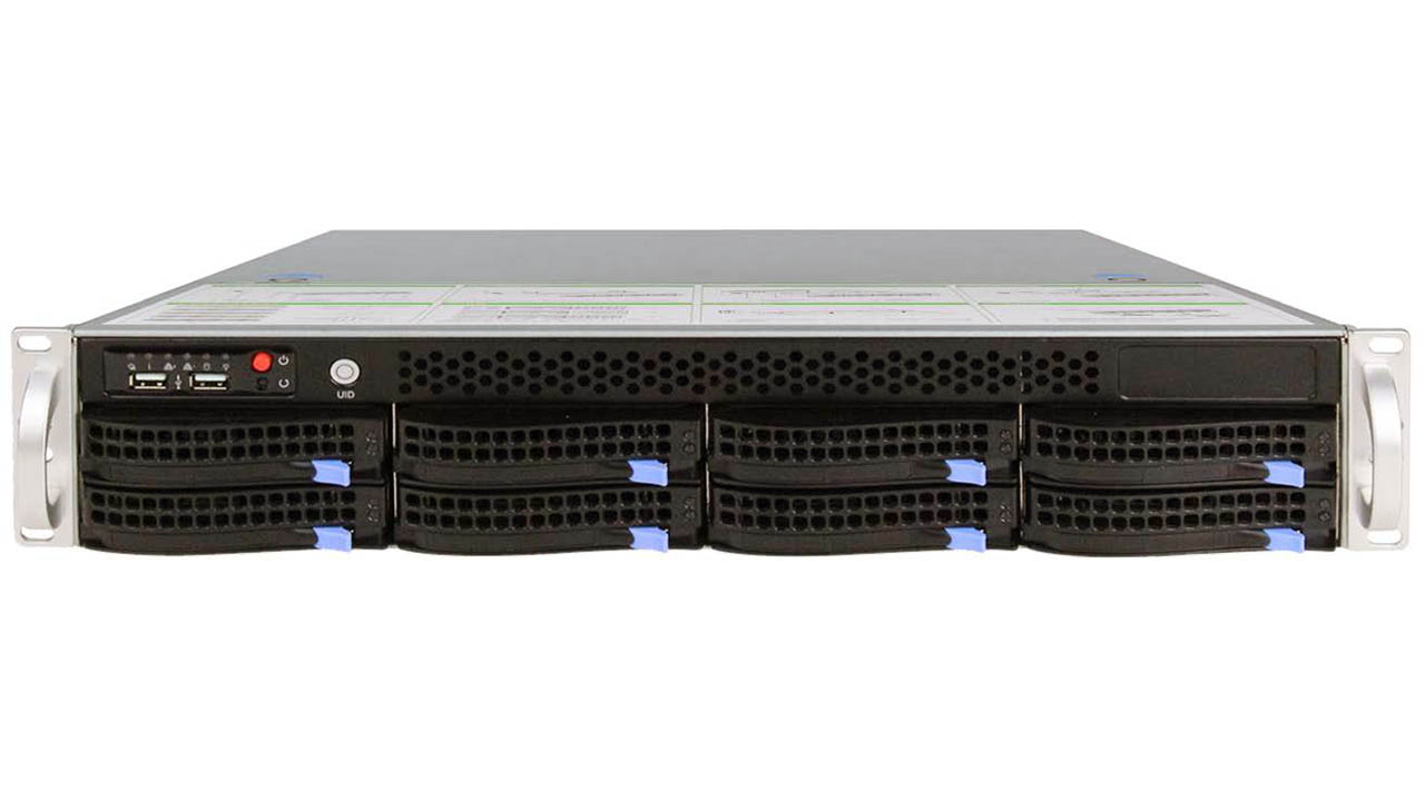 2U Server chassis with server mainboard with 8 hot swap HDD Intel C612 shipset