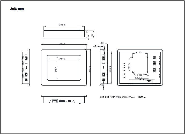 Touch panel monitor