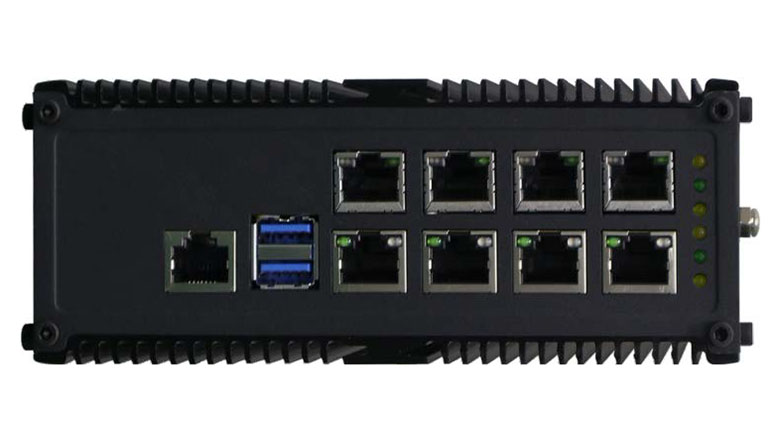 Industrial computer with 8 LAN ports