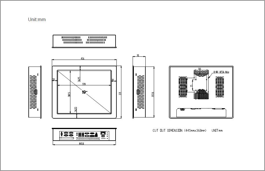 Industrial Panel Pc With 6COM 6USB I5 13 I7