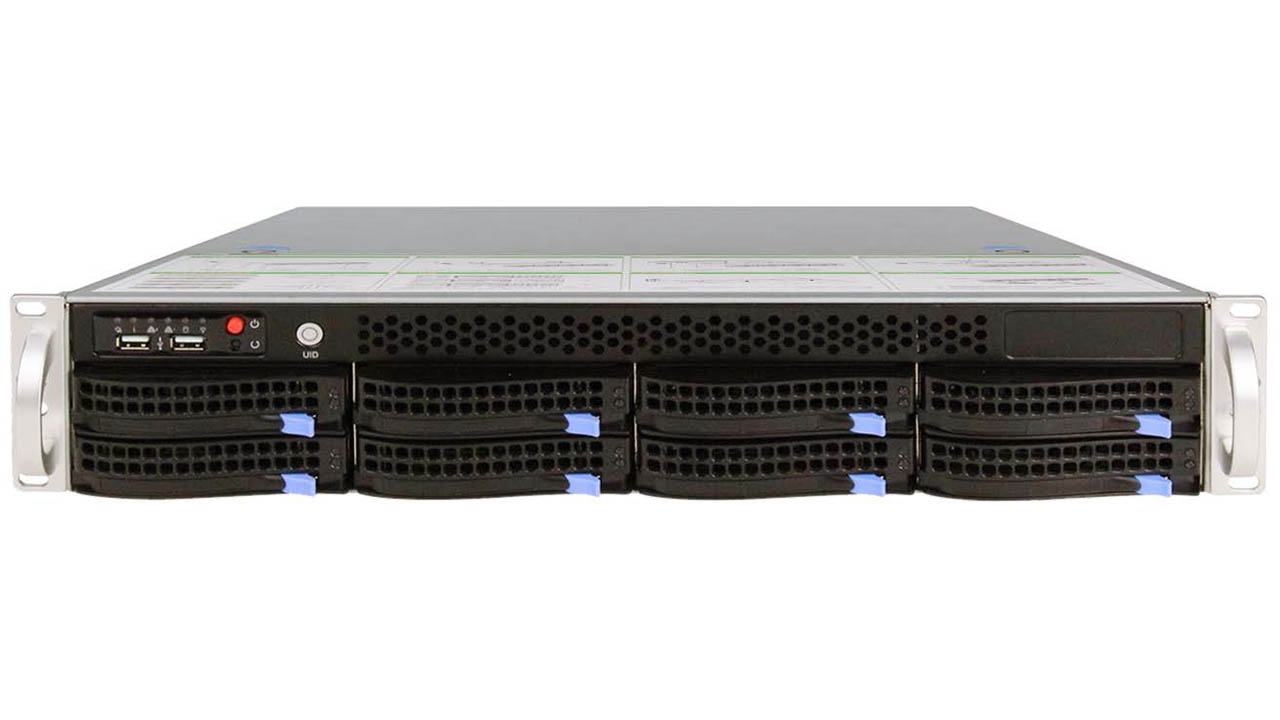 2U Server Chassis With Server Mainboard With 8 Hot Swap HDD Intel C612 Shipset