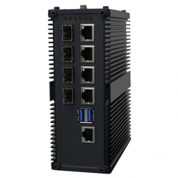 Industrial Computer With 4 Rj45 4 Sfp Lan Ports